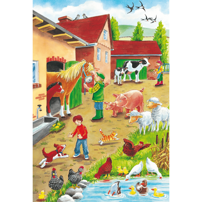 Op de Boerderij - 3 x 24 stukjes - puzzel