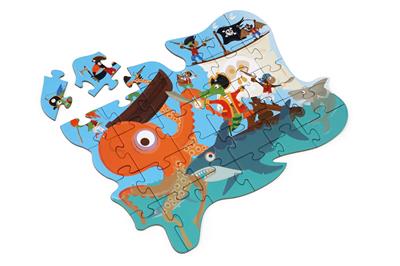 Contour Puzzel Piraat