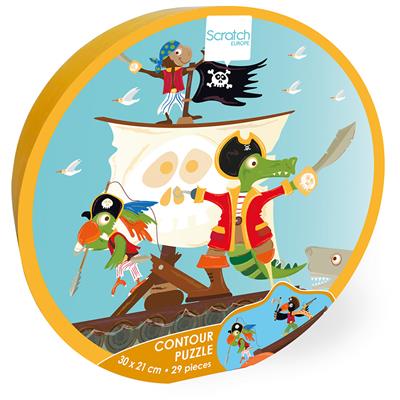 Contour Puzzel Piraat