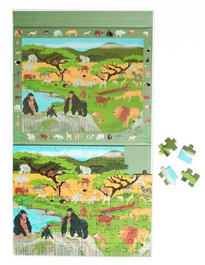 2 IN 1 MAGNETISCHE PUZZEL - DISCOVERY GAME - SAVANNE