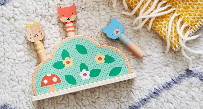 Petit Collage Houten pop-up speeltje