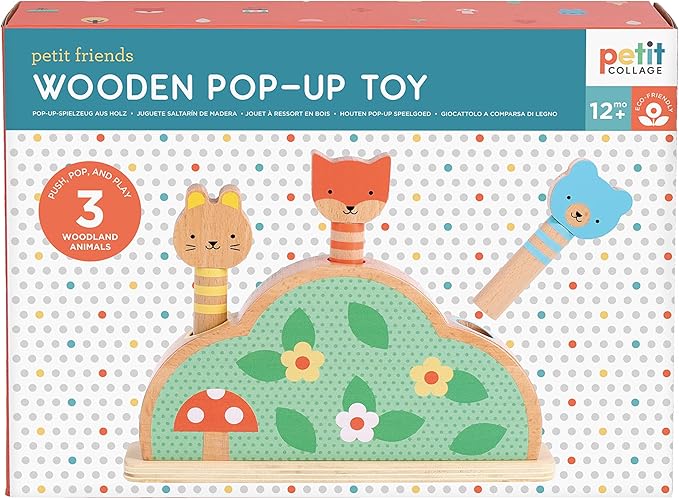 Petit Collage Houten pop-up speeltje