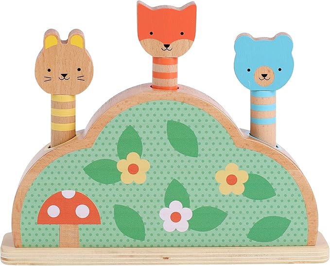 Petit Collage Houten pop-up speeltje