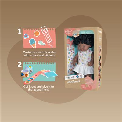 Pop Afrikaans meisje 38 cm