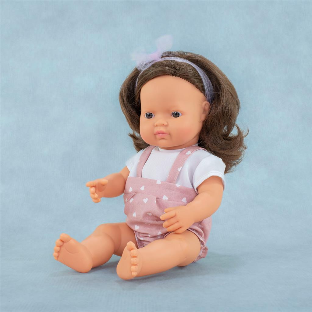 Pop Meisje met bruin haar 38 cm