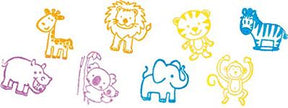 Stempelset Wilde Dieren
