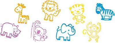 Stempelset Wilde Dieren