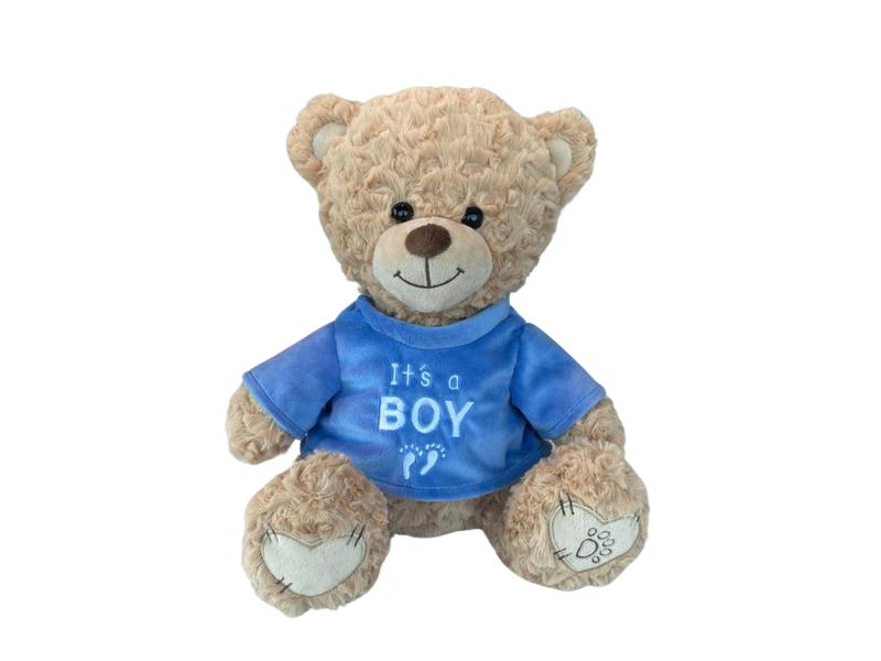 Dotti beer met t-shirt 'it's a boy' 30 cm