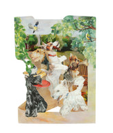 Wenskaart Swing Cards 'Terriers Playing'