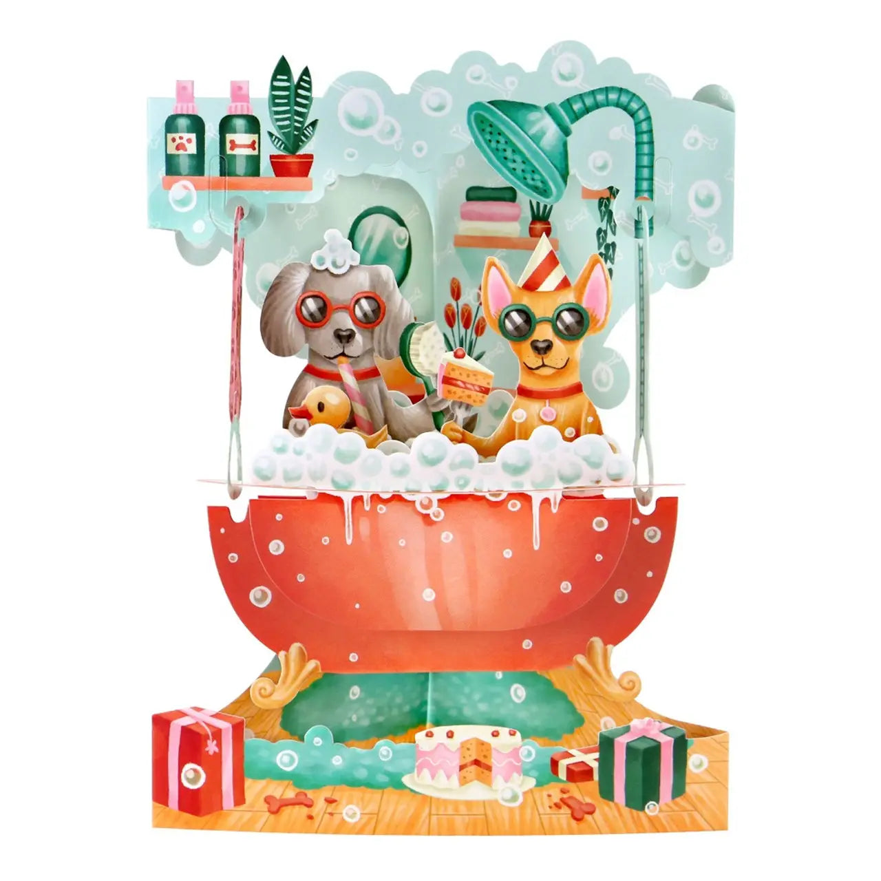 Wenskaart Swing Cards Doggy Bath Time