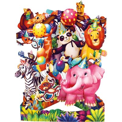 Wenskaart Swing Cards Animal Party