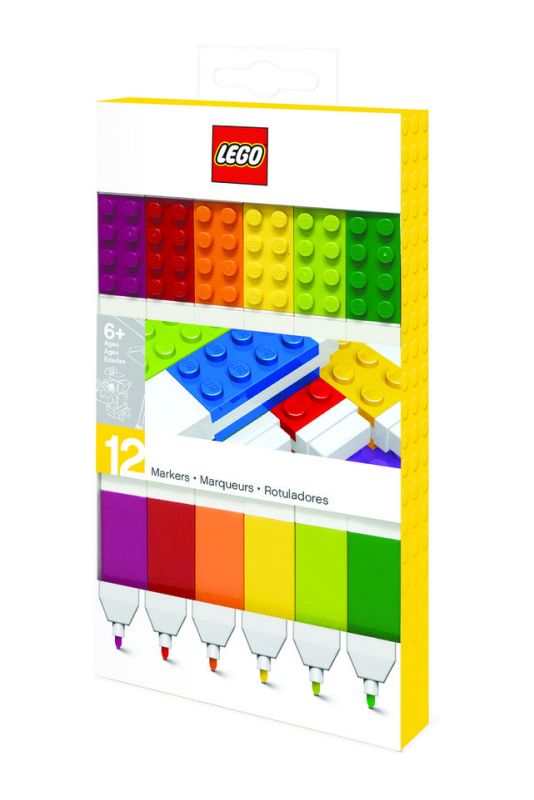 LEGO Markers - 12 stuks