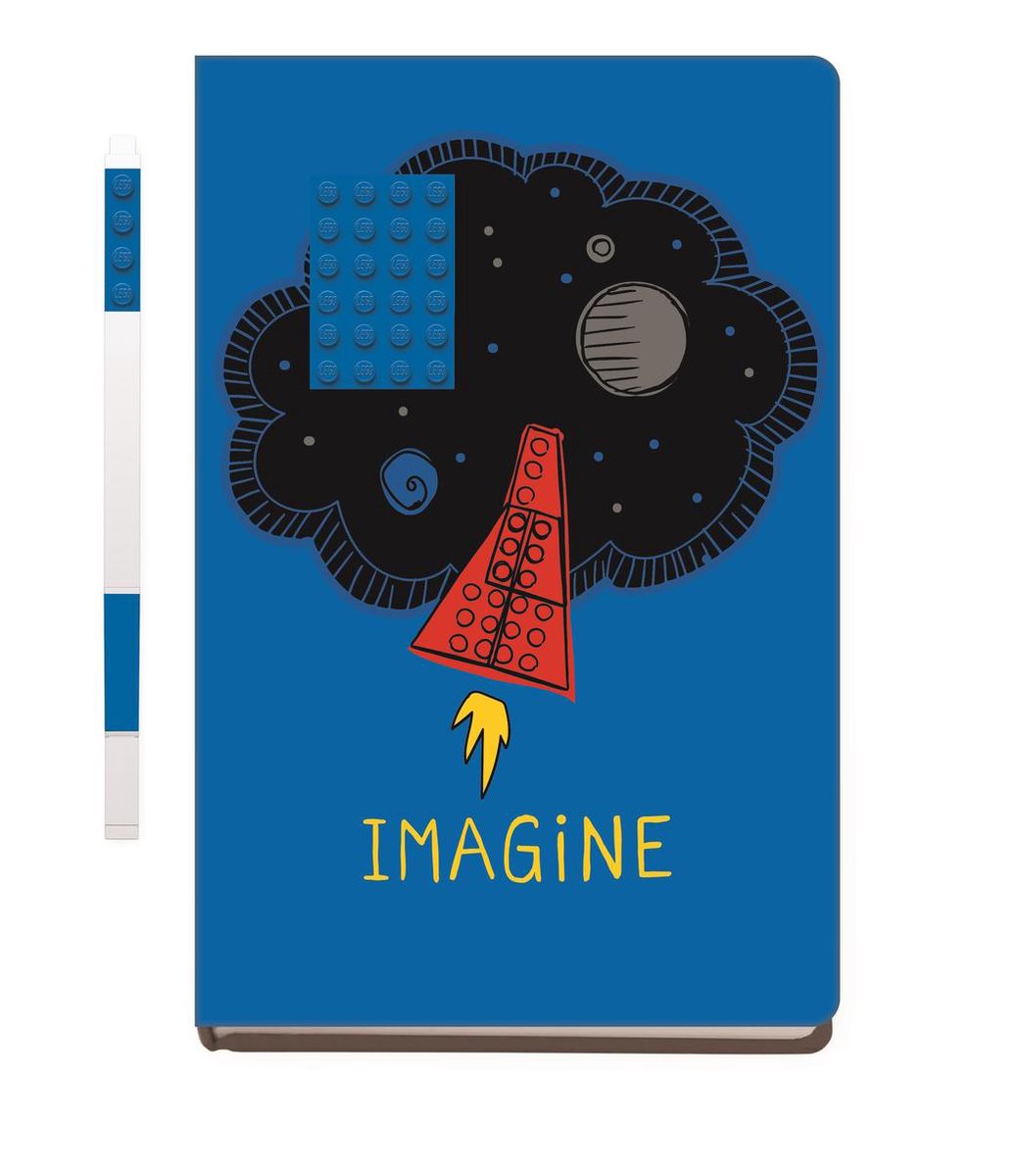 Lego Notitieboek met gelpen 'Imagine'