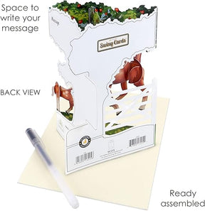Wenskaart Swing Cards 'horse and foal'