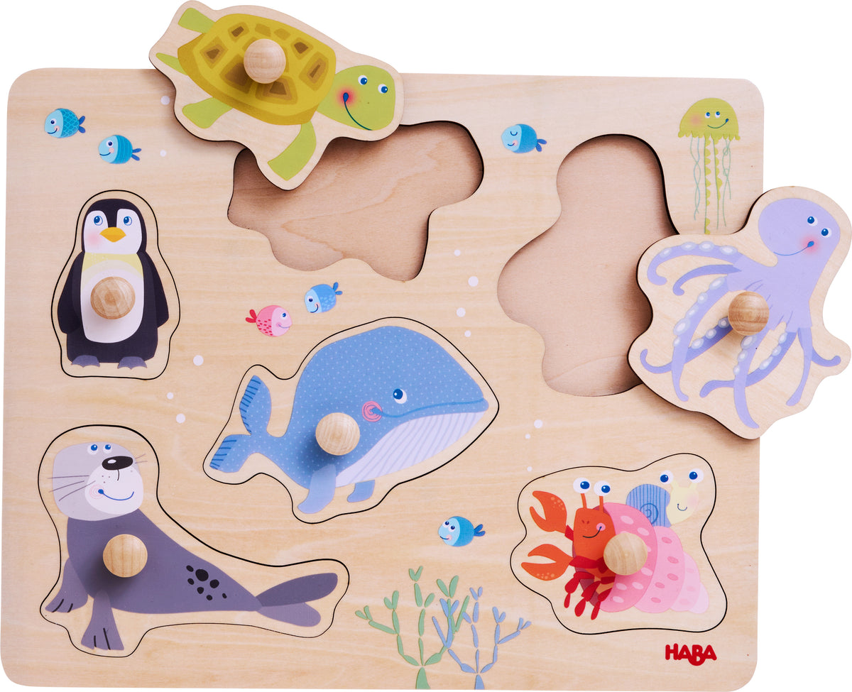 Inlegpuzzel zeedieren Haba